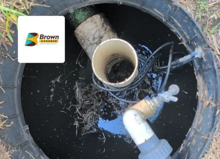 Inside a septic tank before service, example 1 of 11
