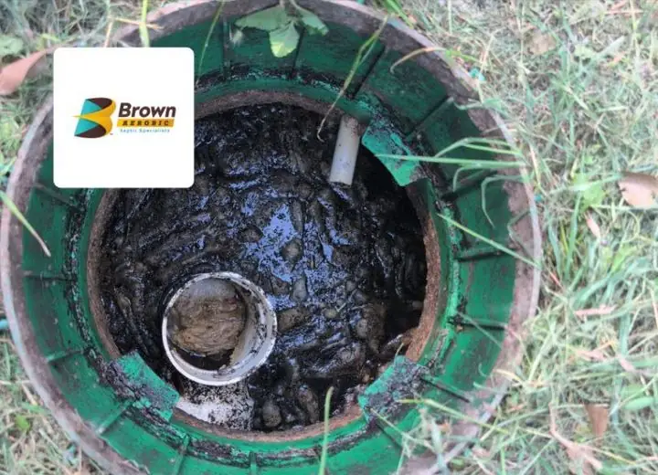 Inside a septic tank before service, example 3 of 11