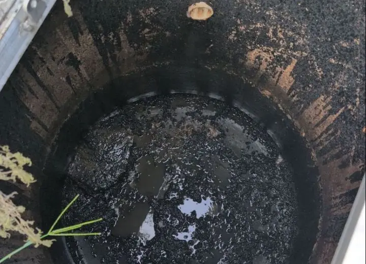 Inside the same septic tank after service, example 5 of 11