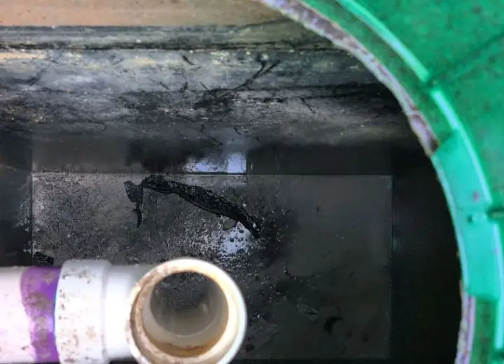 Inside the same septic tank after service, example 6 of 11
