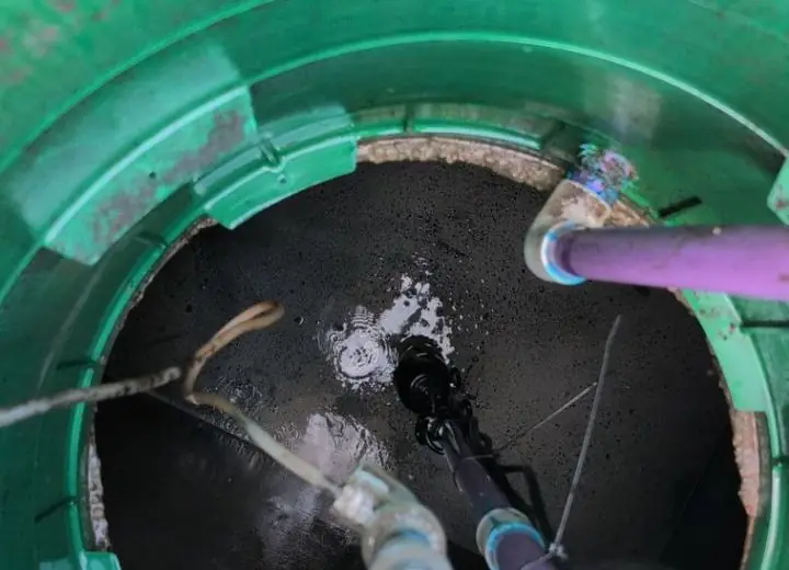 Inside the same septic tank after service, example 7 of 11