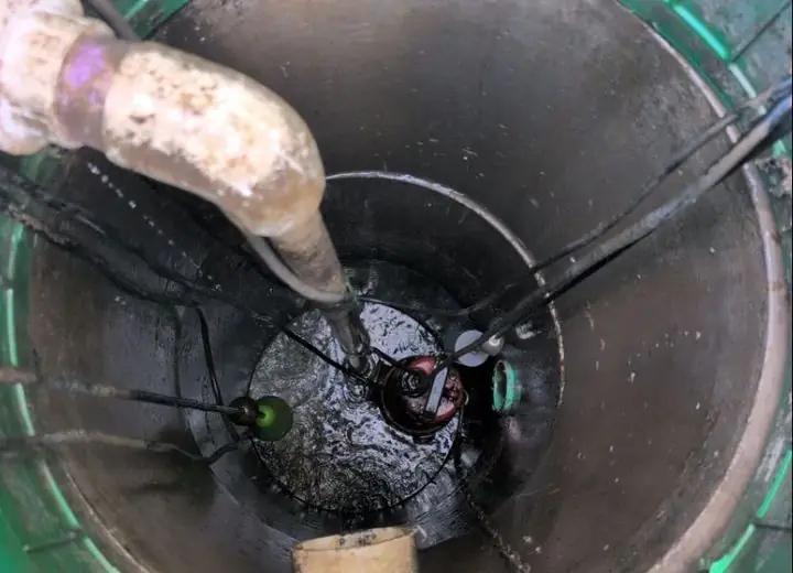 Inside the same septic tank after service, example 8 of 11