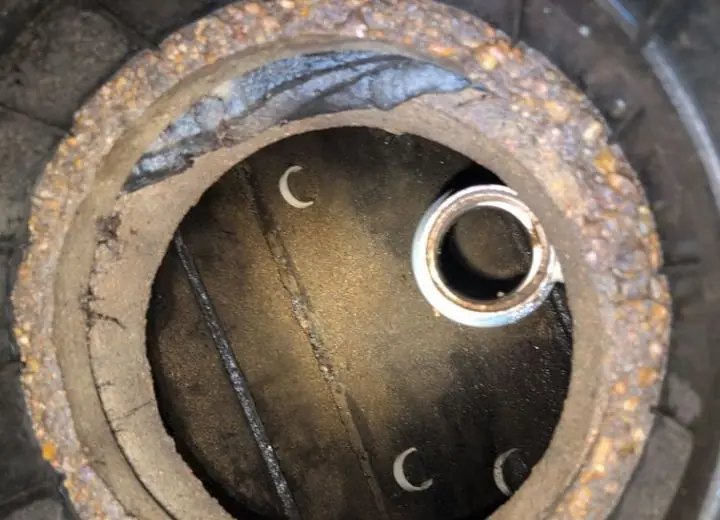 Inside the same septic tank after service, example 10 of 11